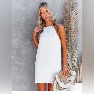 Vici Champagne Satin Shift Dress